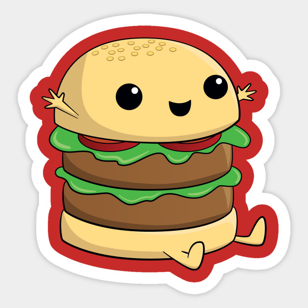 Cute, Kawaii, Cartoon Burger